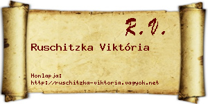 Ruschitzka Viktória névjegykártya